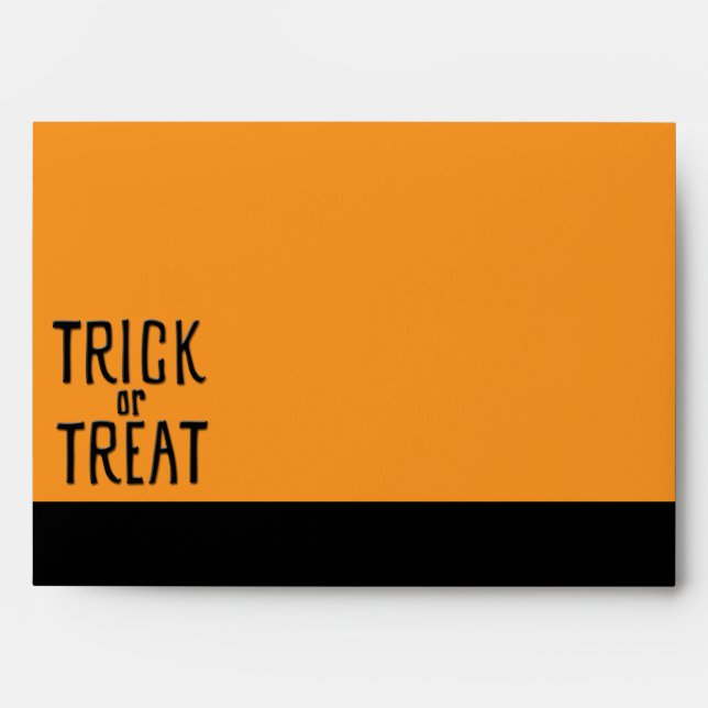 Trick or Treat black Card Envelope (Front)
