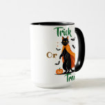 Trick or Treat Black Cat Specialty Mug