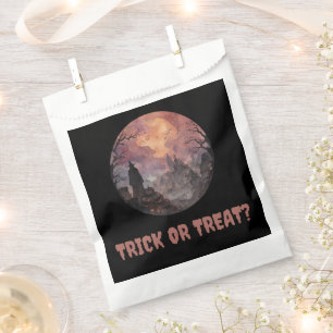 Trick or Treat?   Black Halloween Candy Favor Bags