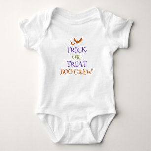 Trick or Treat Boo Crew Baby Halloween Outfit Baby Bodysuit