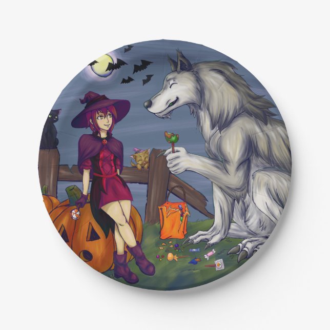 Trick or Treat Buddies Paper Plates (Front)