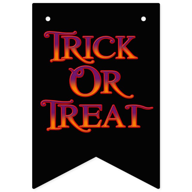 Trick or Treat Bunting Flags (First Flag)