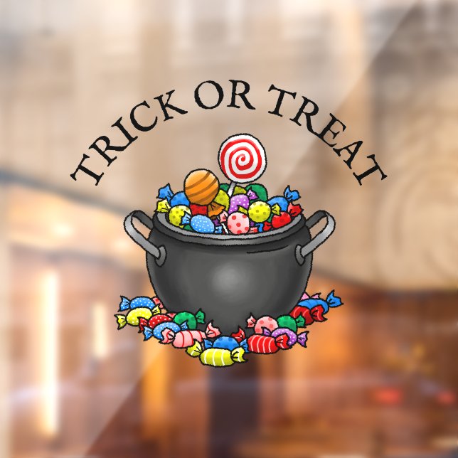 Trick or Treat Candy Cauldron Window Cling (Sheet 2)
