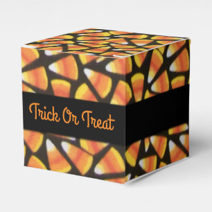Trick Or Treat Candy Corn Cube Favor Box