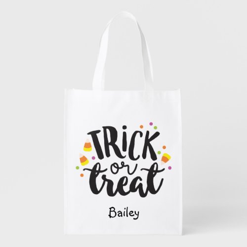 Trick or Treat Candy Corn Cute Halloween Candy Bag
