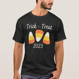 Trick or Treat Candy Corn Halloween 2023 T-Shirt