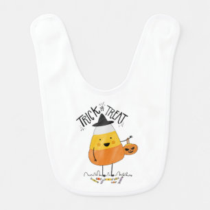 Trick or Treat Candy Corn Halloween Baby Bib