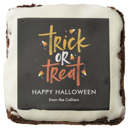 Trick or Treat Candy Corn Halloween Brownie