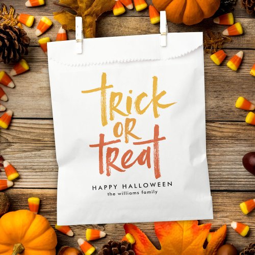 Trick or Treat Candy Corn Halloween Favor Bag