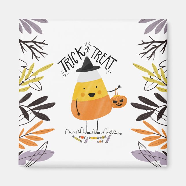 Trick or Treat Candy Corn Halloween | Magnet (Front)