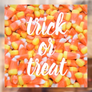 Trick or Treat - Candy Corn - Halloween  Window Cling