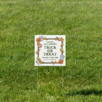 Trick Or Treat Candy Please Take One Yard Sign