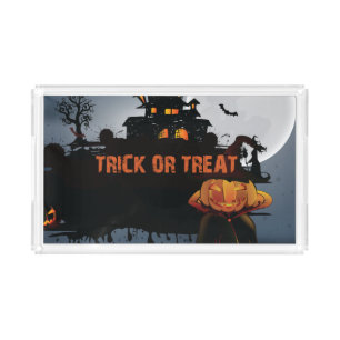 Trick or treat castle acrylic tray