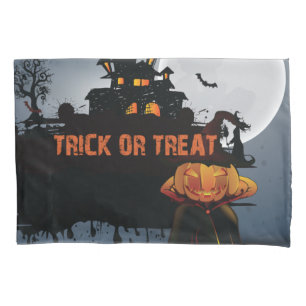 Trick or treat castle pillow case