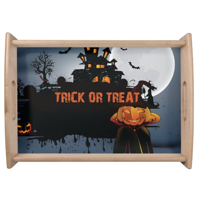 Trick or treat castle   serving tray (Front)