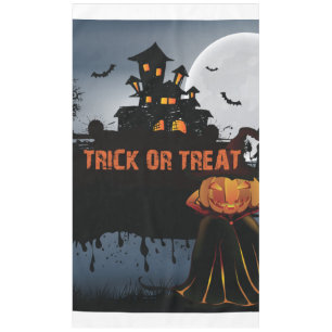 Trick or treat castle tablecloth