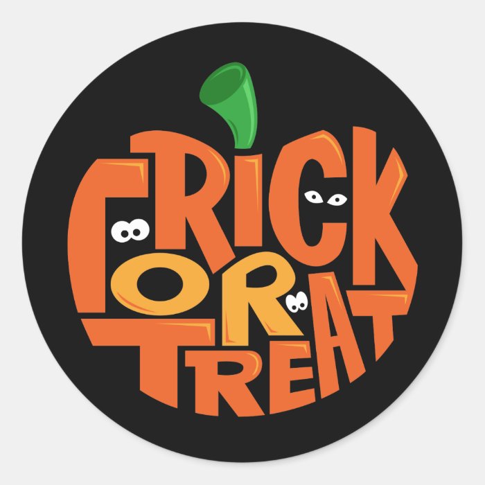 Trick Or Treat Classic Round Sticker Zazzle