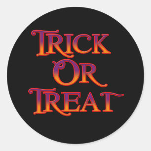 Trick or Treat Classic Round Sticker
