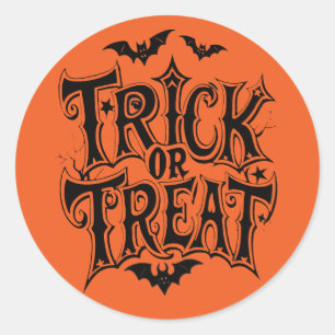 Trick or Treat Classic Round Sticker