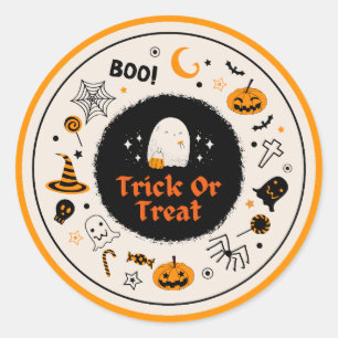 Trick Or Treat Classic Round Sticker