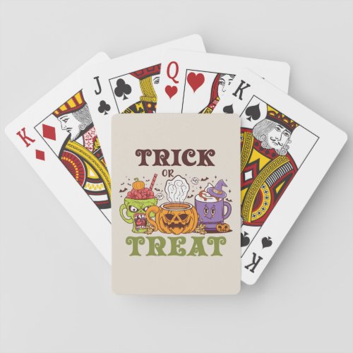 Trick Or Treat Coffee Delight Poker Cards
