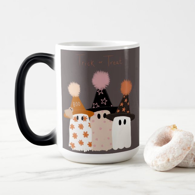 TRICK OR TREAT COLOR MORPH MUG  (With Donut)