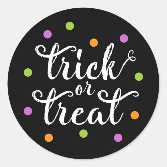 Trick Or Treat Confetti Halloween Stickers