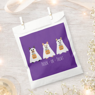 Trick Or Treat Corgi Ghost Dogs Halloween Favor Bag