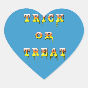 Trick or Treat (corn candy color) Heart Sticker