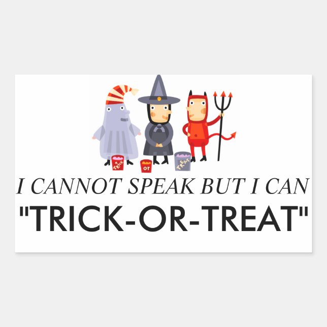 Trick or Treat Costume Stickers (Front)