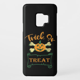 Trick or treat crossbones Halloween pumpkin  Case-Mate Samsung Galaxy S9 Case