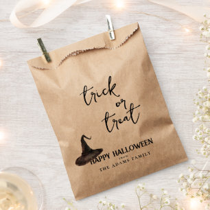 Trick Or Treat Custom Family Name Happy Halloween Favor Bag