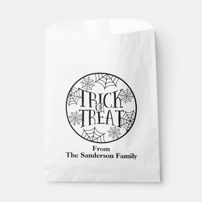Trick or Treat Custom Halloween Favor Bags (Front)