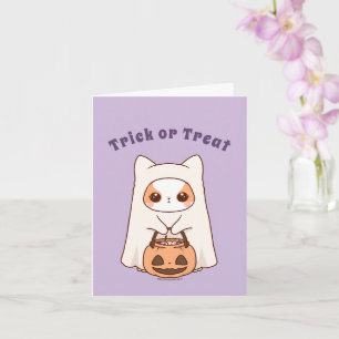 Trick or Treat Cute and Adorable Halloween Boo Card
