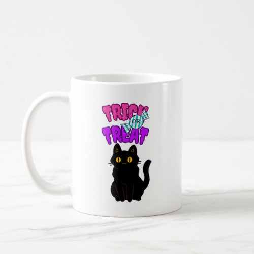 Trick Or Treat Cute Cat Halloween Party Coffee Mug