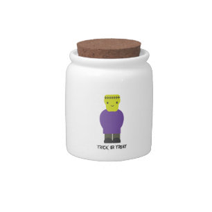 Trick or Treat- Cute Frankenstein Candy Jar