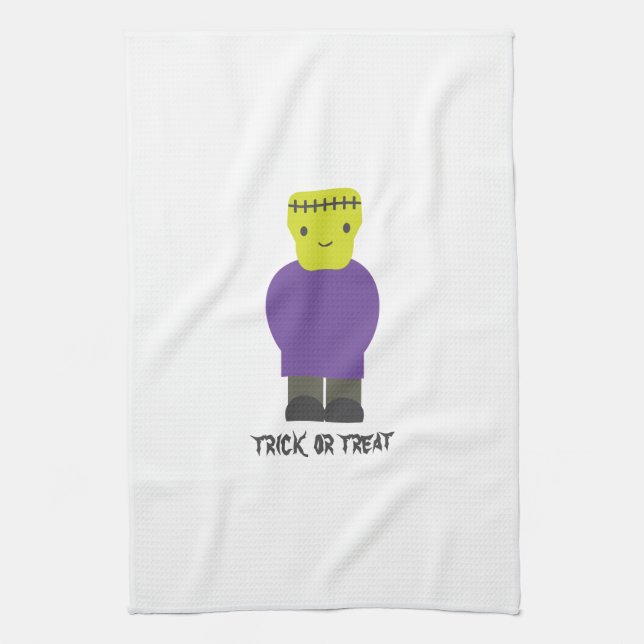 Trick or Treat- Cute Frankenstein Towel (Vertical)