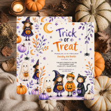 Trick or Treat Cute Fun Ghost Halloween Party