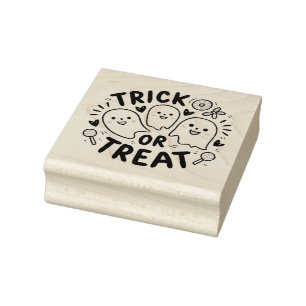 Trick or Treat Cute Ghost Treat Stamp