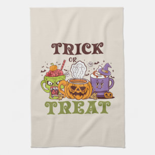 Trick Or Treat – Cute Halloween Coffee Brew Kitchen Towel