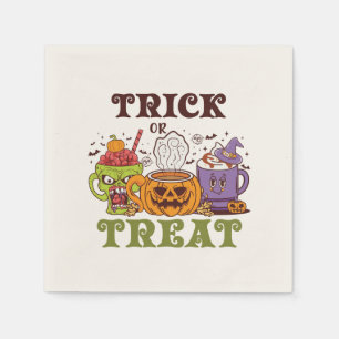 Trick Or Treat – Cute Halloween Coffee Brew Napkins