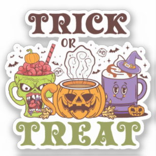 Trick Or Treat – Cute Halloween Coffee Brew Sticker