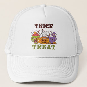 Trick Or Treat – Cute Halloween Coffee Brew Trucker Hat