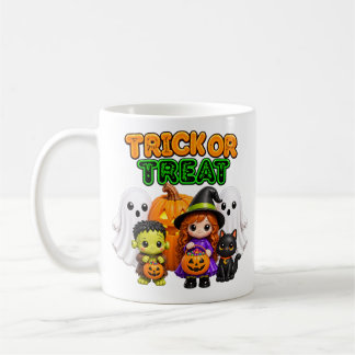 Trick or Treat - Cute Halloween Friends Coffee Mug