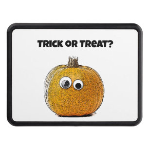 Trick or Treat Cute Halloween Pumpkin Cartoon Hitch Cover