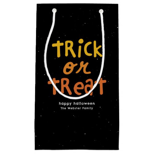 Trick or treat cute personalized Halloween party Small Gift Bag