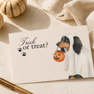 Trick or Treat Dachshund Dog Halloween Note Card