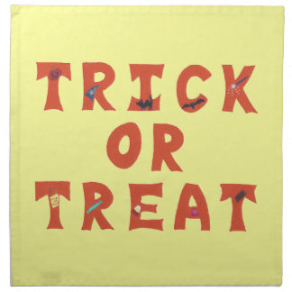 Trick or Treat Decorated Halloween Napkins