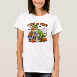 Trick or Treat Dinosaur Halloween T-Shirt