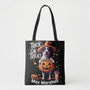 Trick or Treat Dog - Boo Crew Orange Black Tote Bag